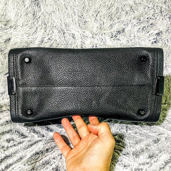 NWOT - COACH MATTE BLACK SWAGGER IN NUBUCK PEBBLE LEATHER (F34408) - Picture 8 of 12